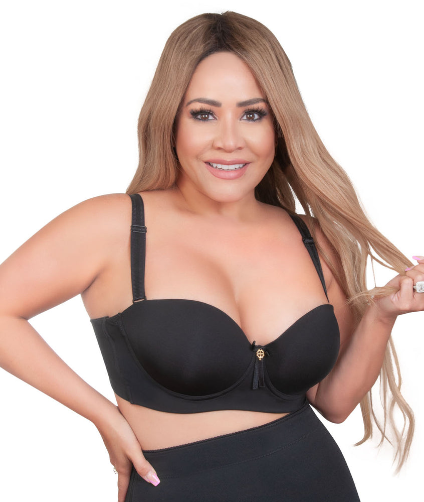 AISILIN Women's Strapless Bra Plus Size Molded Cup Full Coverage Bandeau  Black 34H : : Clothing, Shoes & Accessories
